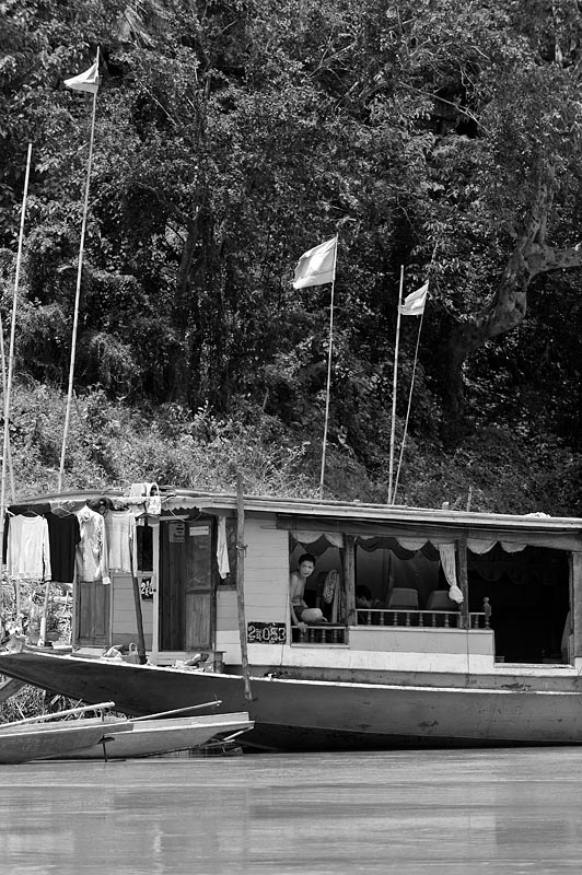 casa flotante en el río Mekong.