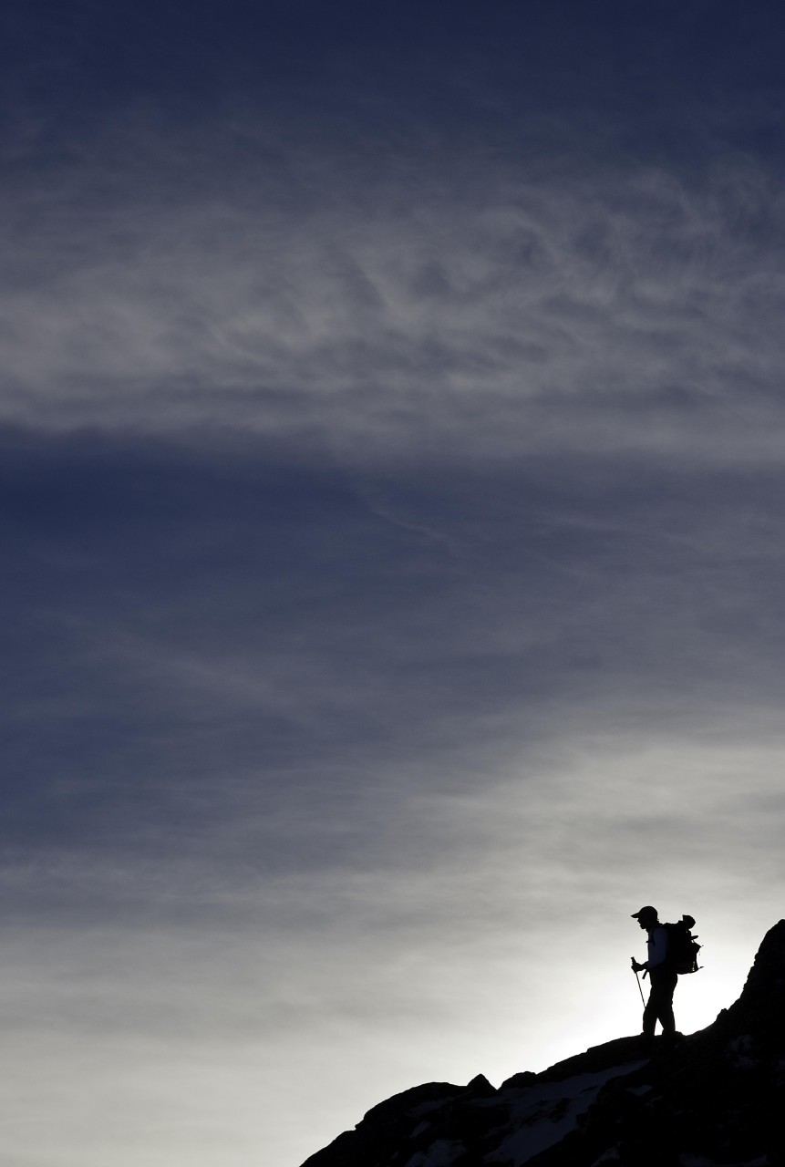 Senderista en la Cordillera Cantábrica