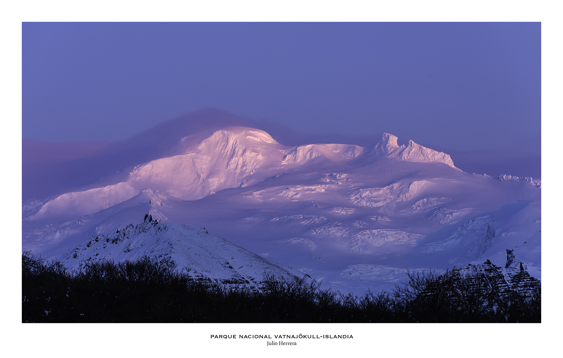 Parque nacional de Vatnajökull, paisaje nevado, montañas