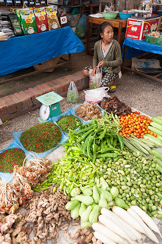 Mercado en Luang Prabang. Laos.