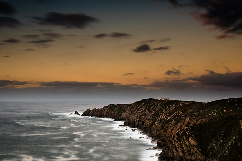 Atardecer en el faro de Estaca de Bares.