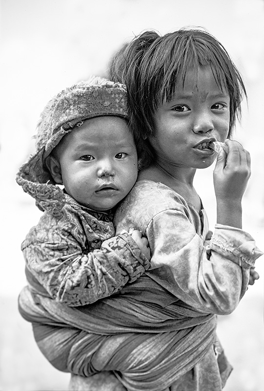 Niños en Kathmandú. Nepal.